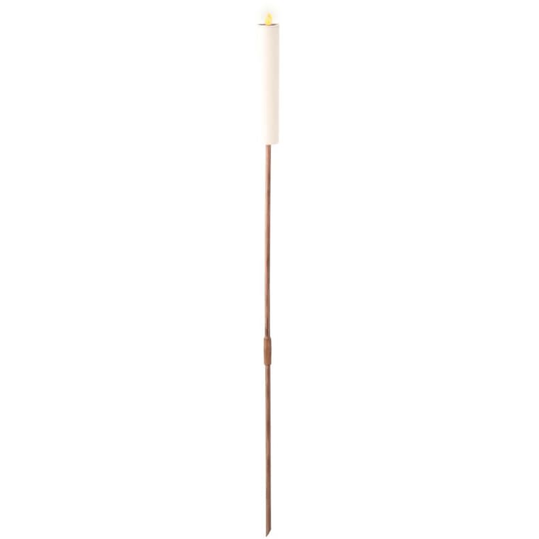 Solar Candle Garden Stake Light - with Fire Flame Effect