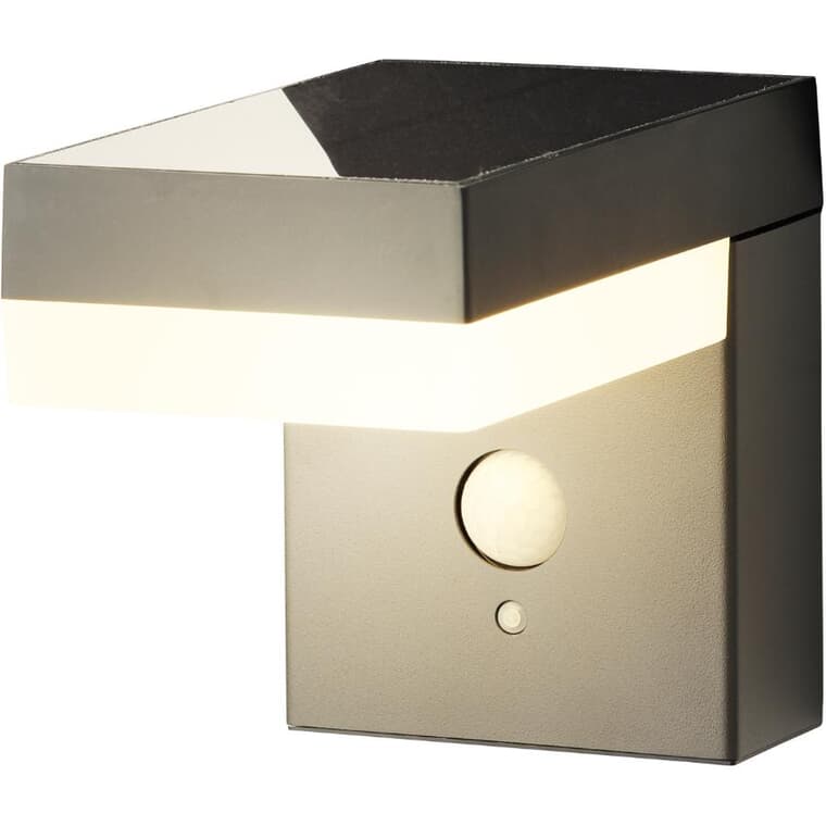 Solar Wall Light - with Motion Sensor, Stainless Steel