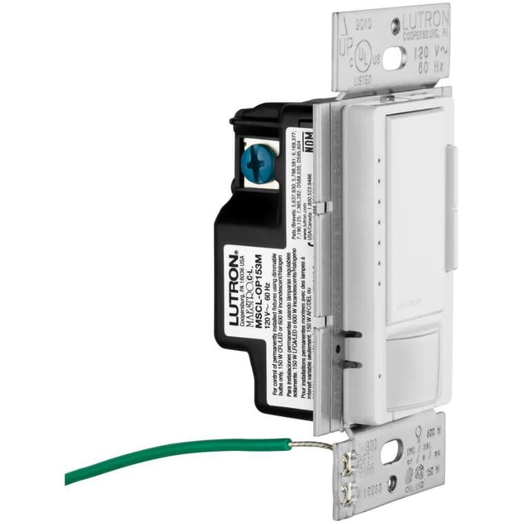 White Occupancy Sensor Switch with Dimmer