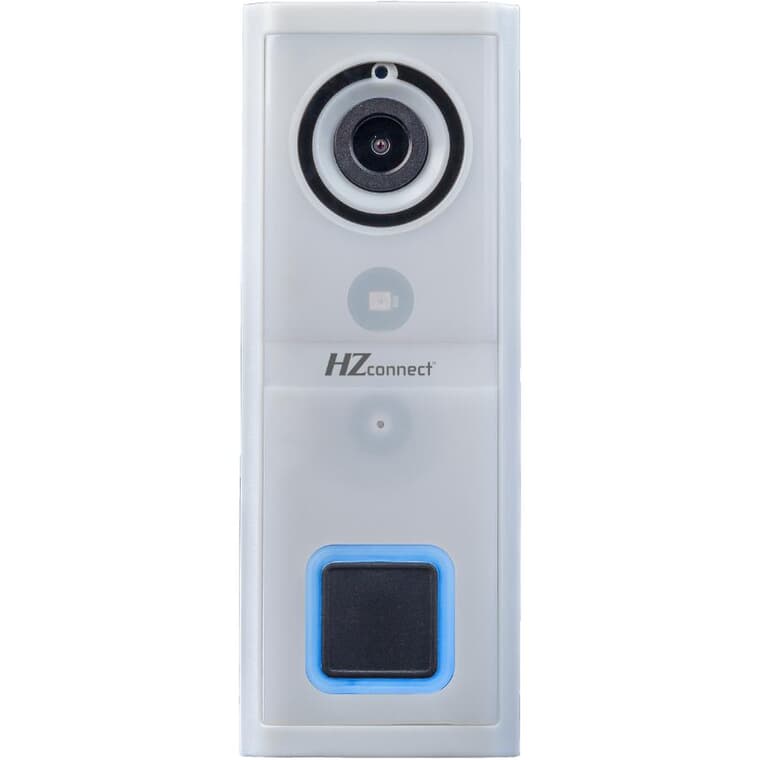 Sonnette de porte avec vidéo de surveillance HD avec Wi-Fi et communication bidirectionnelle, câblée
