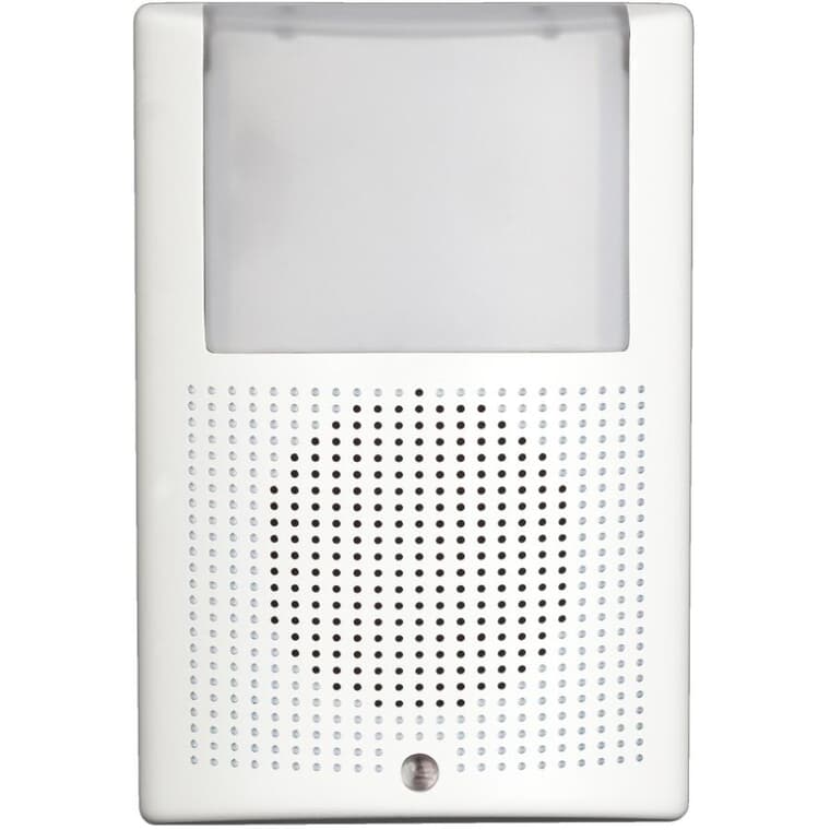 Wireless Plug-In LED Doorbell - with Push Button, White
