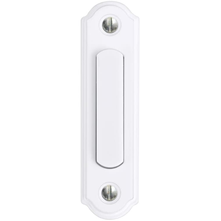 Wired LED Push Button Doorbell - Surface Mount, White
