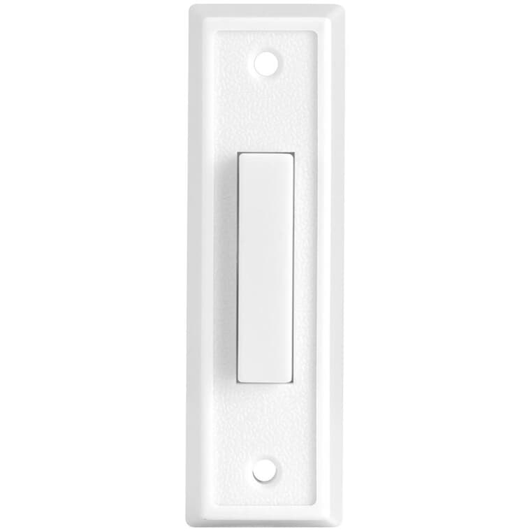 Wired LED Push Button Doorbell - Plastic, White