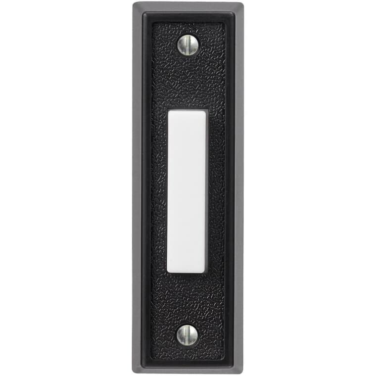 Wired Push Button Doorbell - with Small Button, Black