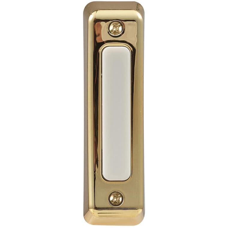 Wired Push Button Doorbell - Polished Brass