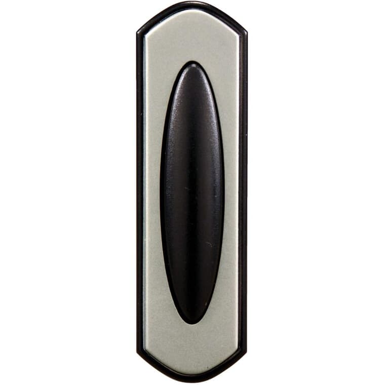 Wireless Push Button Doorbell - Black + Satin Nickel