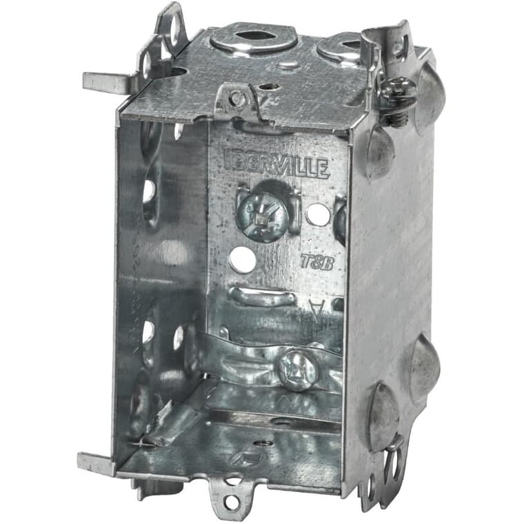 Boîte d'interrupteur groupable de 2-1/2 po avec guides de positionnement latérales