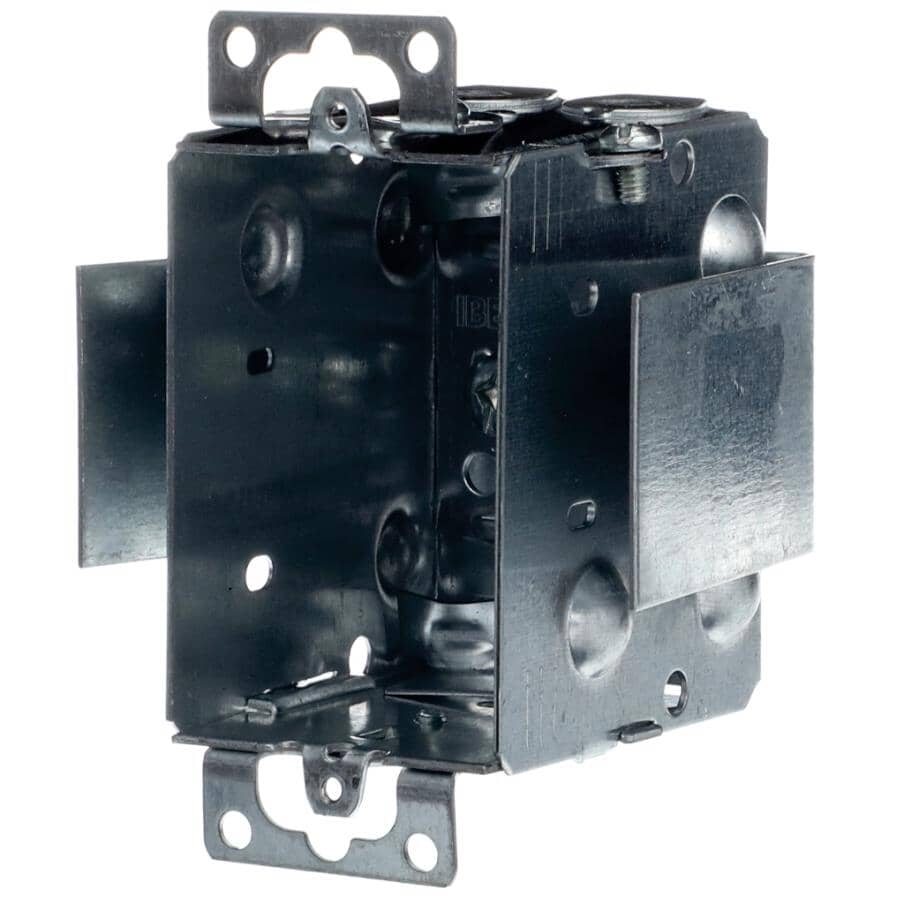 Boîte d'interrupteur non groupable de 2-1/2 po avec équerre