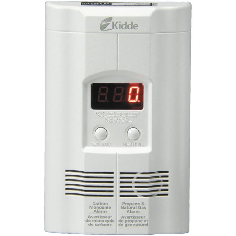 Plug-In Multi Gas Detector - with Battery Back-up + Carbon Monoxide + Propane + Natural Gas