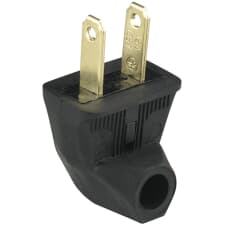 HOMSFOU Heavy Duty Angle Plug – 2 Prong 10A 125V Electric Plug, Rotates 90°, Screw Lock Design, Great For Small Appliances & Extension Cords (6-Pack)