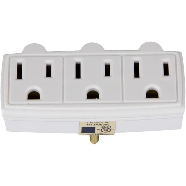 3 Outlet Heavy Duty Wall Tap - Off-White