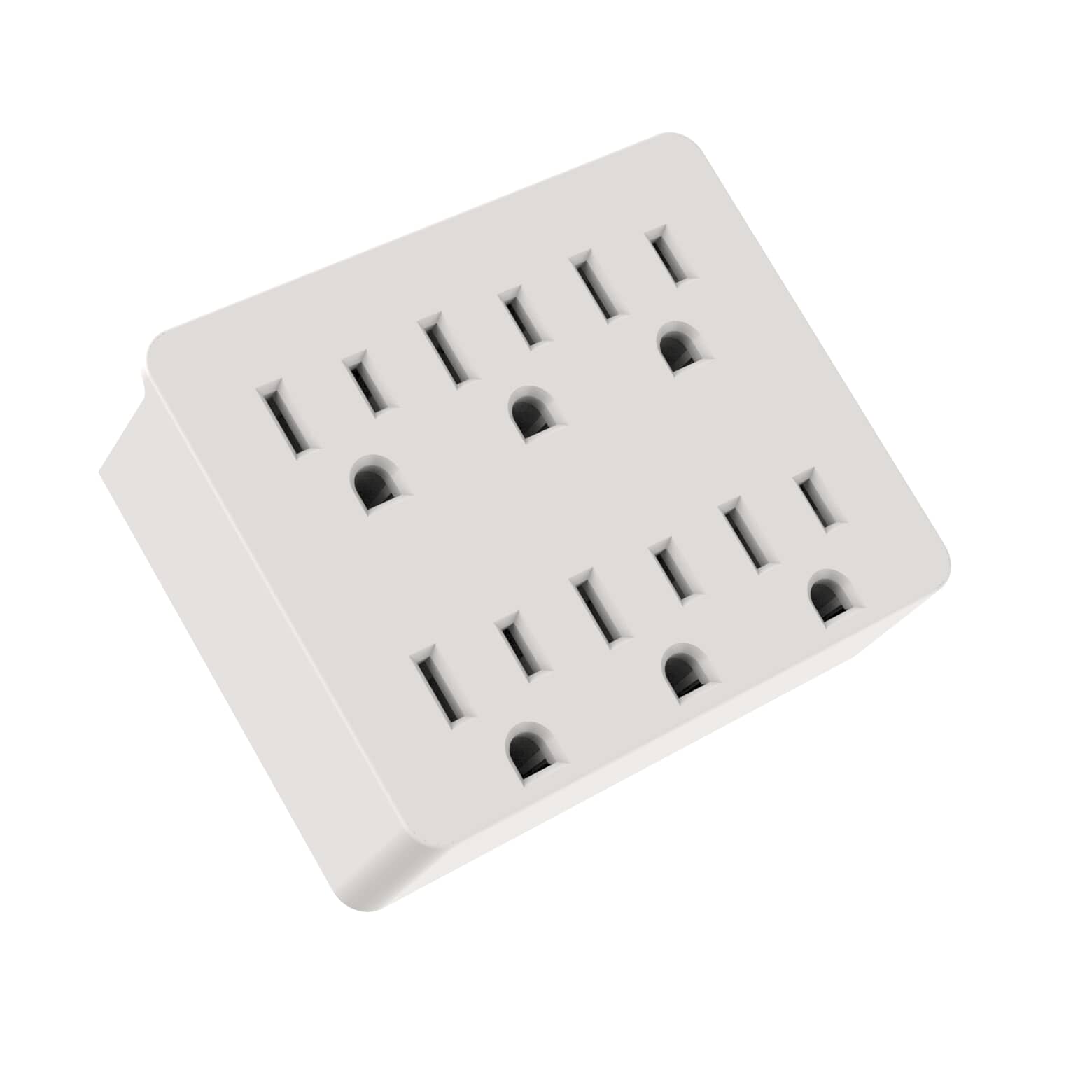 HOME ESSENTIALS 3 Wire 6 Outlet White Wall Tap | Home Hardware