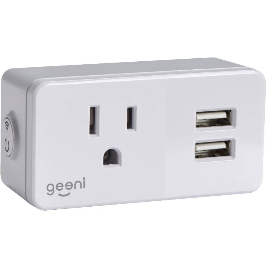 GEENI:Switch & Charge Mini Smart Plug - with 2 USP Ports
