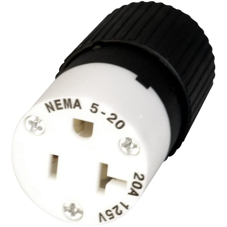 3 Wire 20 Amp 120V Plug Connector