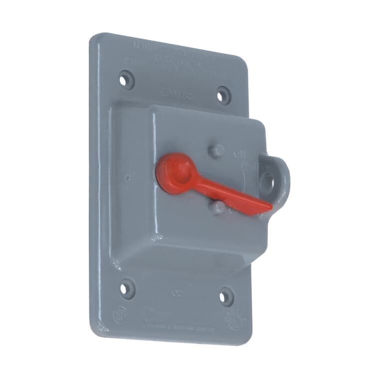 Grey Weatherproof Toggle Switch Cover