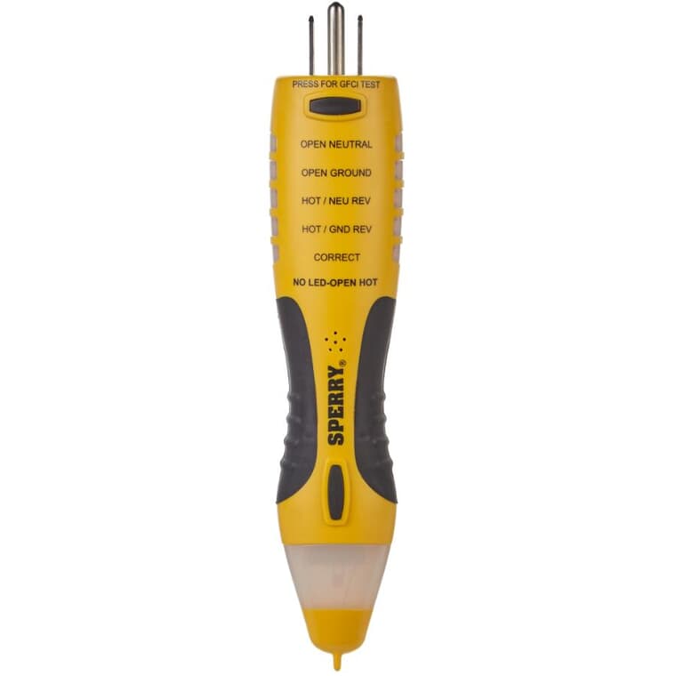 Dual Check Non-Contact Voltage and GFCI Outlet Tester