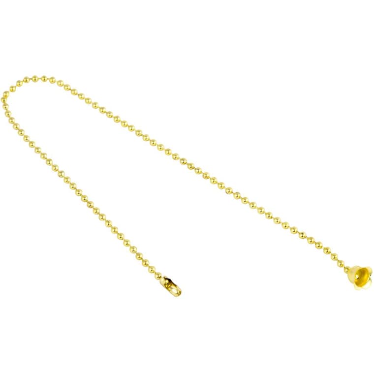 1' #6 Brass Ball Chain with Bell