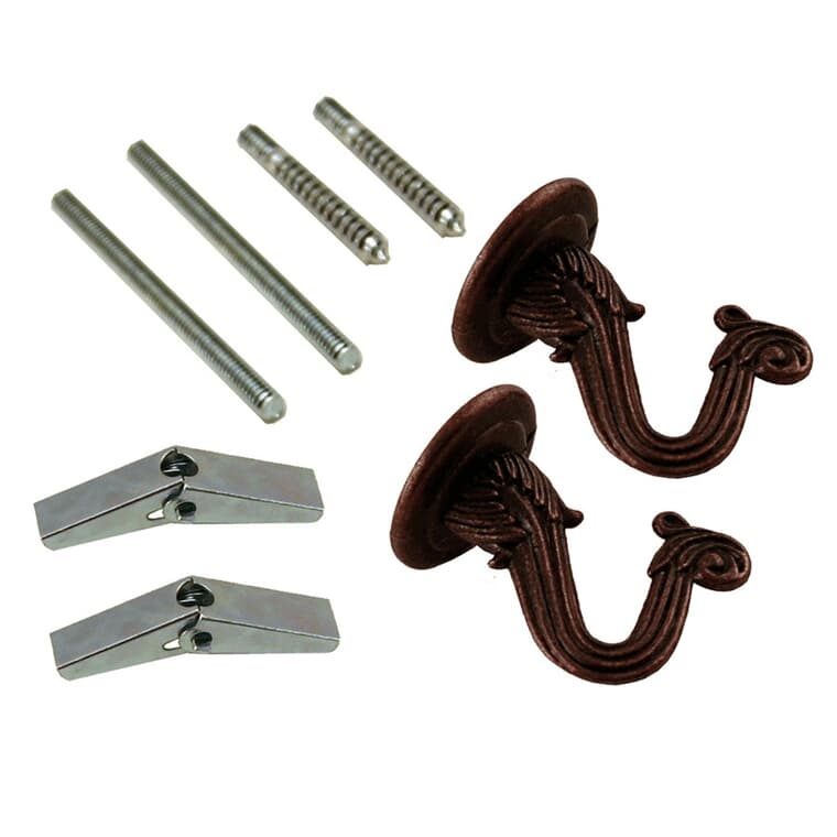 2 Pack Oil Rubbed Bronze Swag Hooks