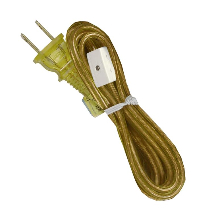 6' Gold Lamp Cord with Switch