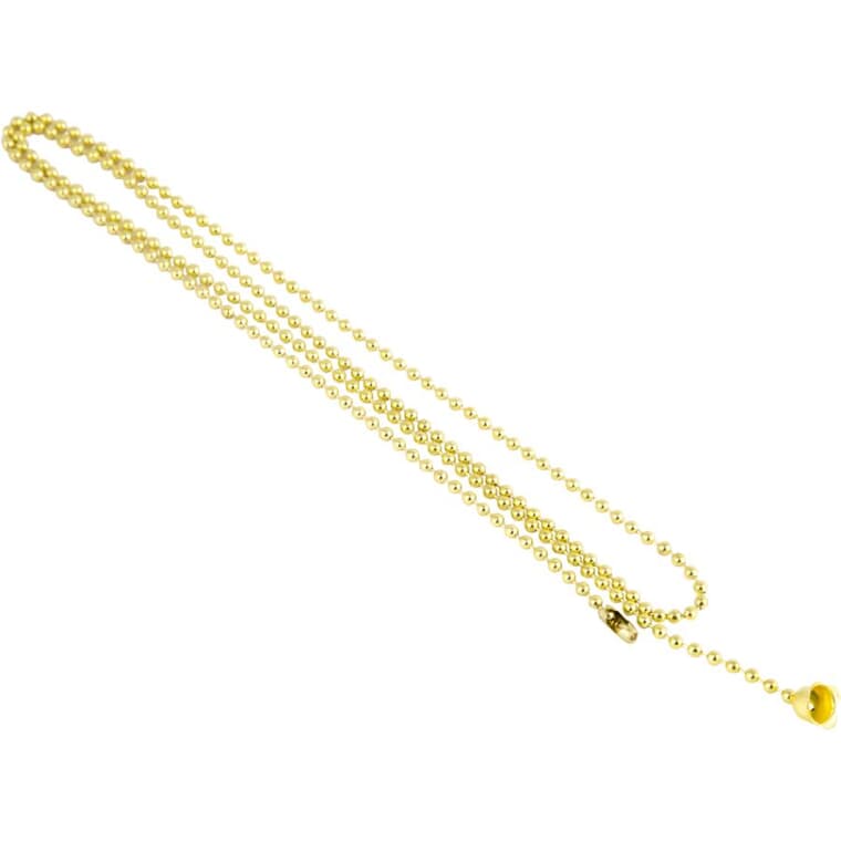 3' #6 Brass Ball Chain with Bell