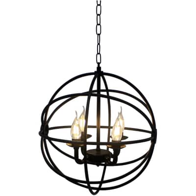 Hanging Battery Operated Chandelier, Cordless Outdoor Patio Chandelier