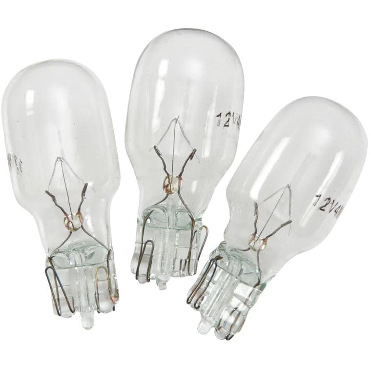10 Pack 4 Watt Clear Wedge Base Bulbs