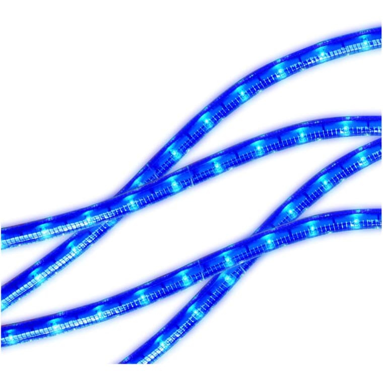 Cordon lumineux rond incandescent pour l'intérieur ou l'extérieur, bleu, 15 pi