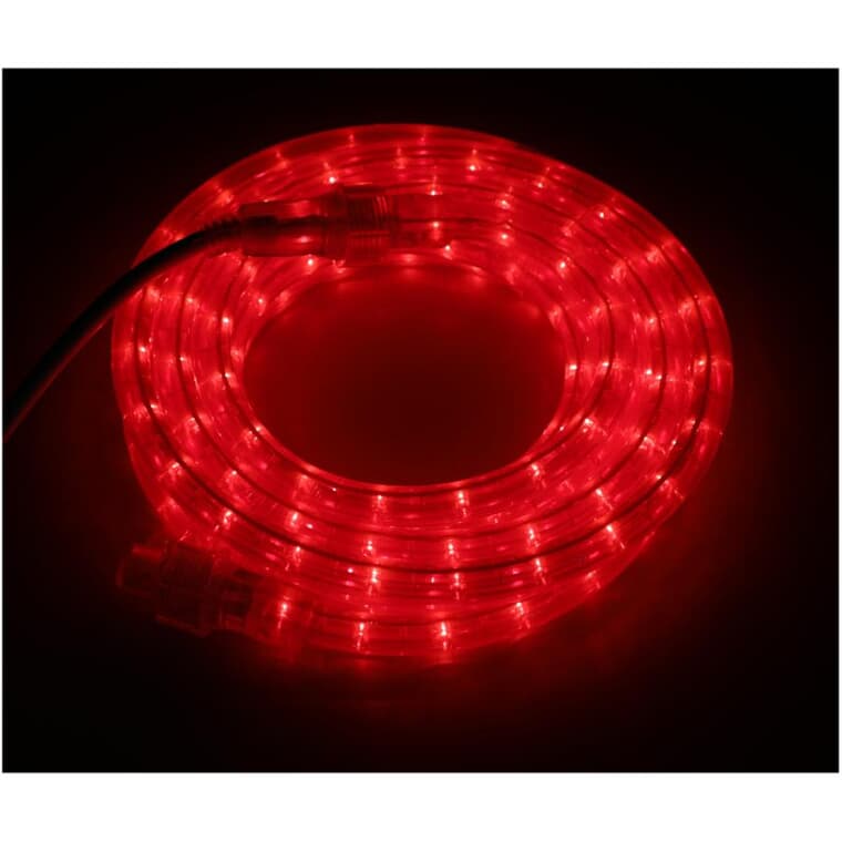 LED Round Rope Light - Red, 15'