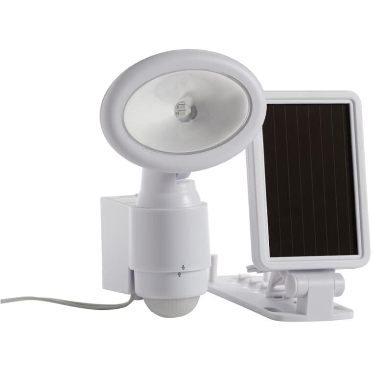 Luminaire de sécurité à DEL fonctionnant à l'énergie solaire, avec détecteur de mouvement, blanc