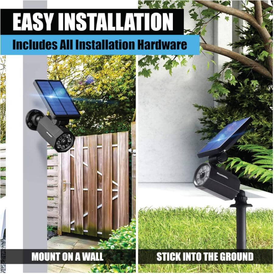 BELL & HOWELL Bionic Spotlight Solar Powered 8 LED Motion Detector ...
