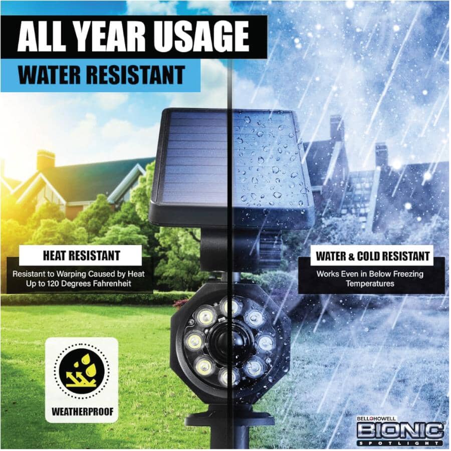 BELL & HOWELL Bionic Spotlight Solar Powered 8 LED Motion Detector ...