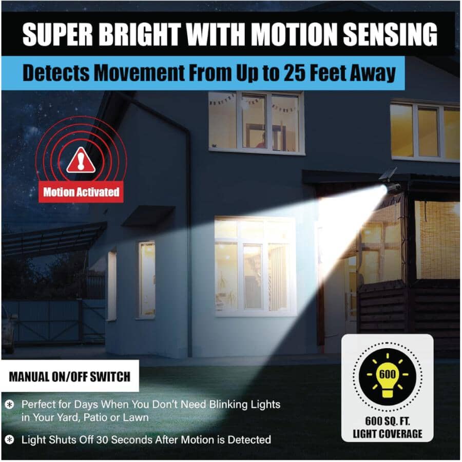 BELL & HOWELL Bionic Spotlight Solar Powered 8 LED Motion Detector ...