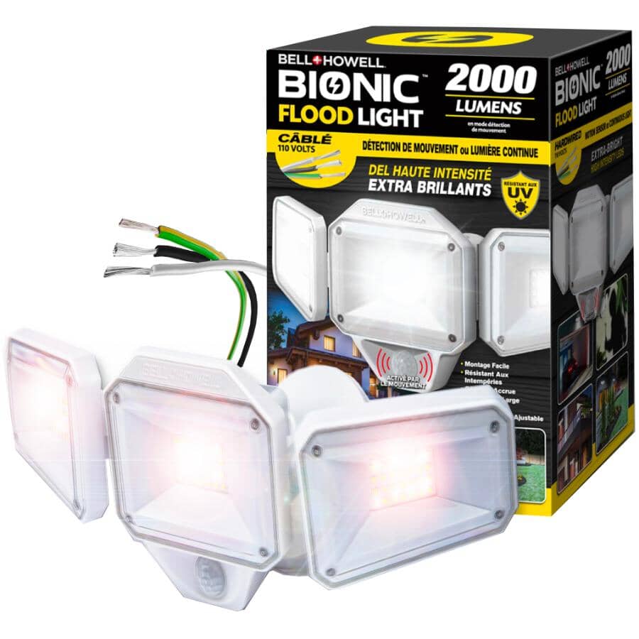BELL & HOWELL Bionic Floodlight Wired Motion Sensor Security BELL & HOWELL Bionic Floodlight Wired Motion Sensor Security