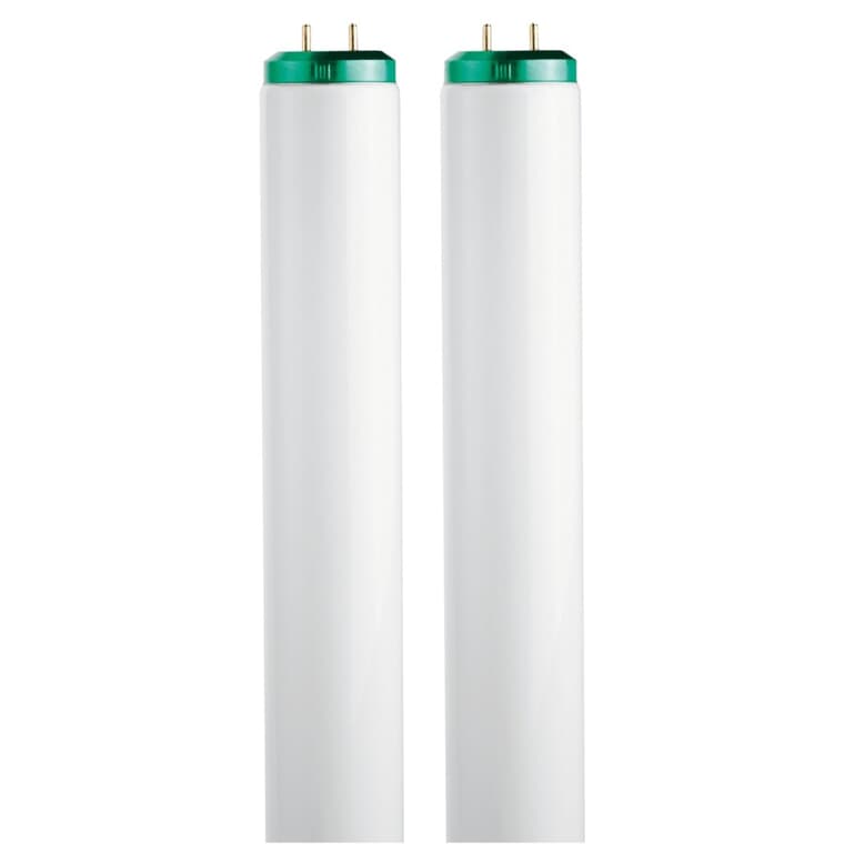 40W T12 Bi-Pin Natural White Fluorescent Light Bulbs - 48", 2 Pack