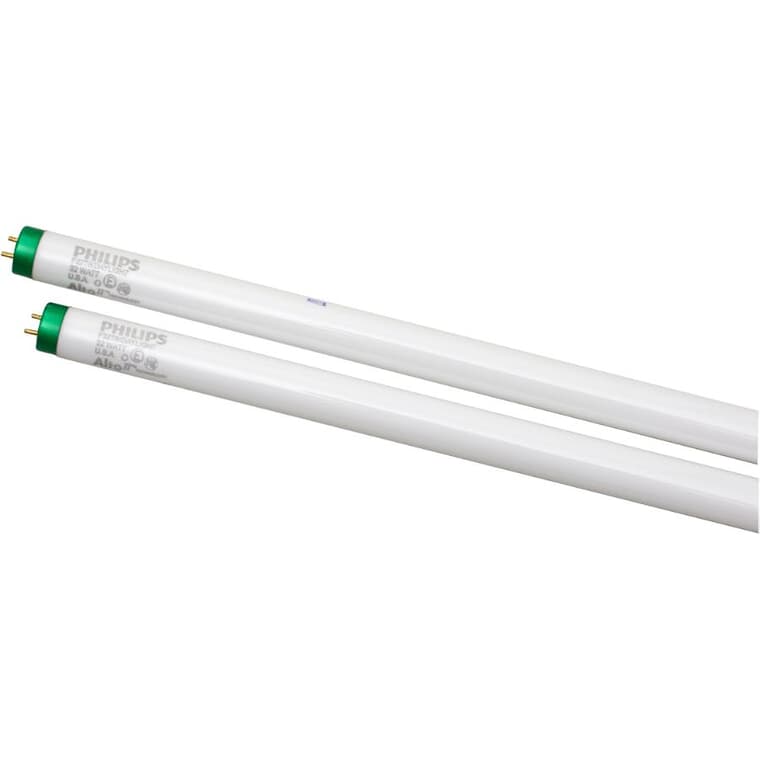 Ampoules fluorescentes T8 de 32 W à 2 broches, lumière du jour, 48 po, paquet de 2