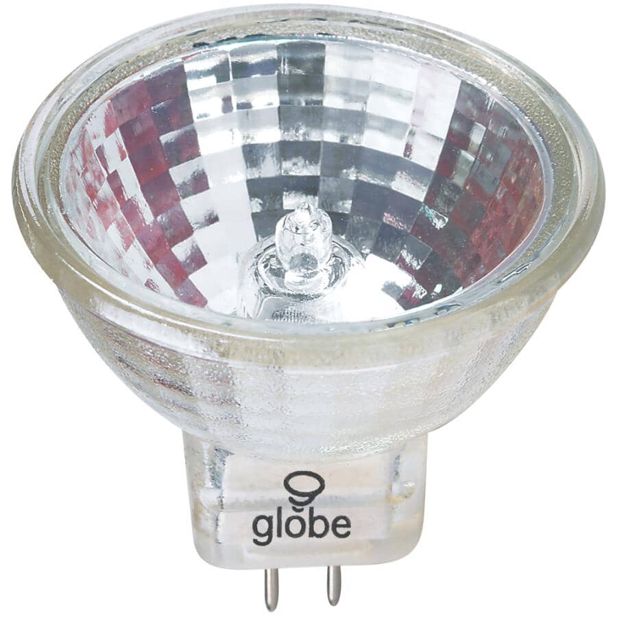 GLOBE ELECTRIC:10W MR11 GU4 Base Halogen Flood Light Bulbs - 2 Pack