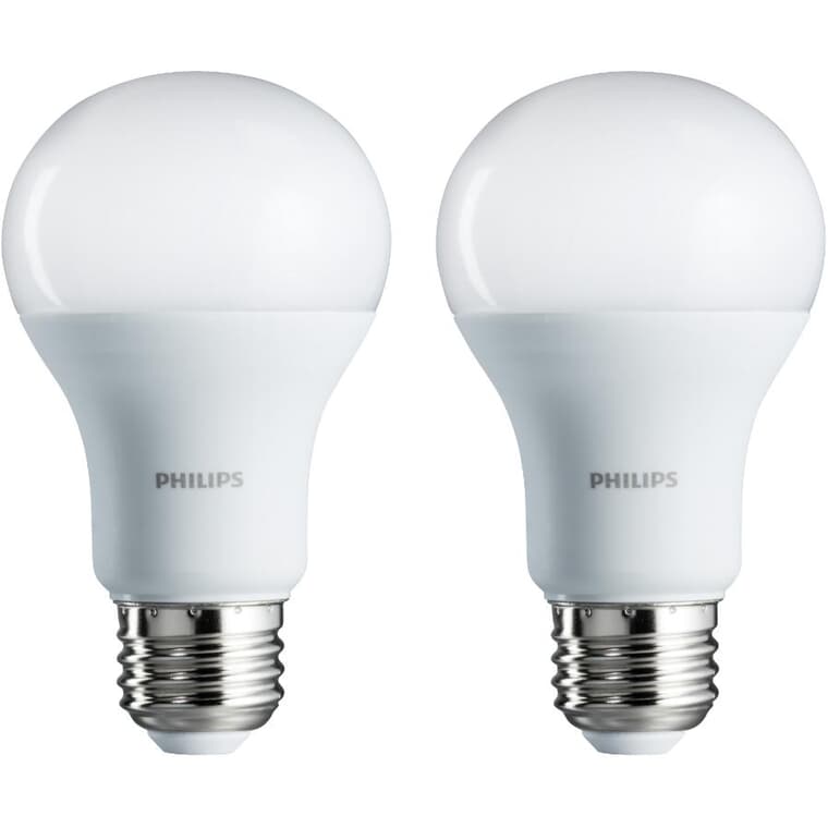 14W A19 Medium Base Soft White LED Light Bulbs - 2 Pack