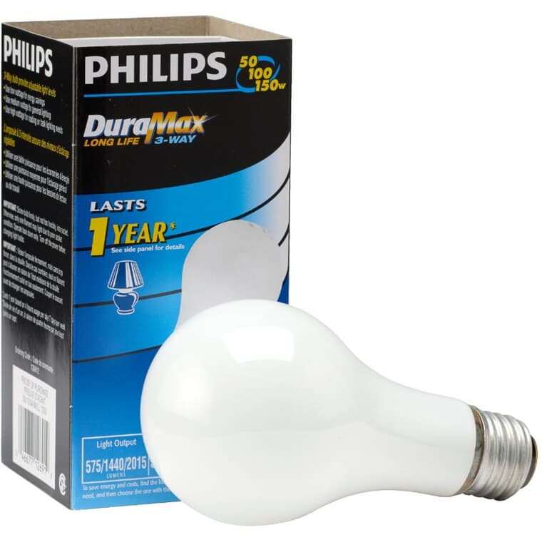 50W/100W/150W A21 Medium Base Soft White 3-Way Bulb