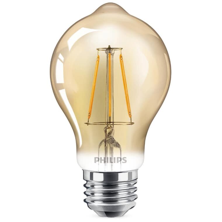 Ampoule rétro à DEL A19 de 4,5 W à culot moyen et à intensité variable, ambre