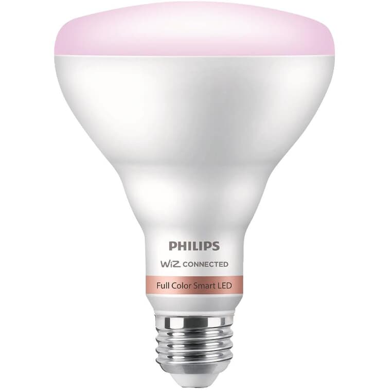 Ampoule intelligente à DEL BR30 de 7,2 W accordable pleine couleur et à culot moyen, blanc