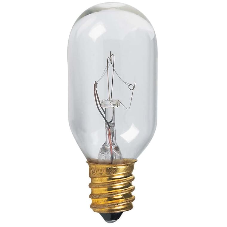 15W T7 Candelabra Base Clear Appliance Light Bulb