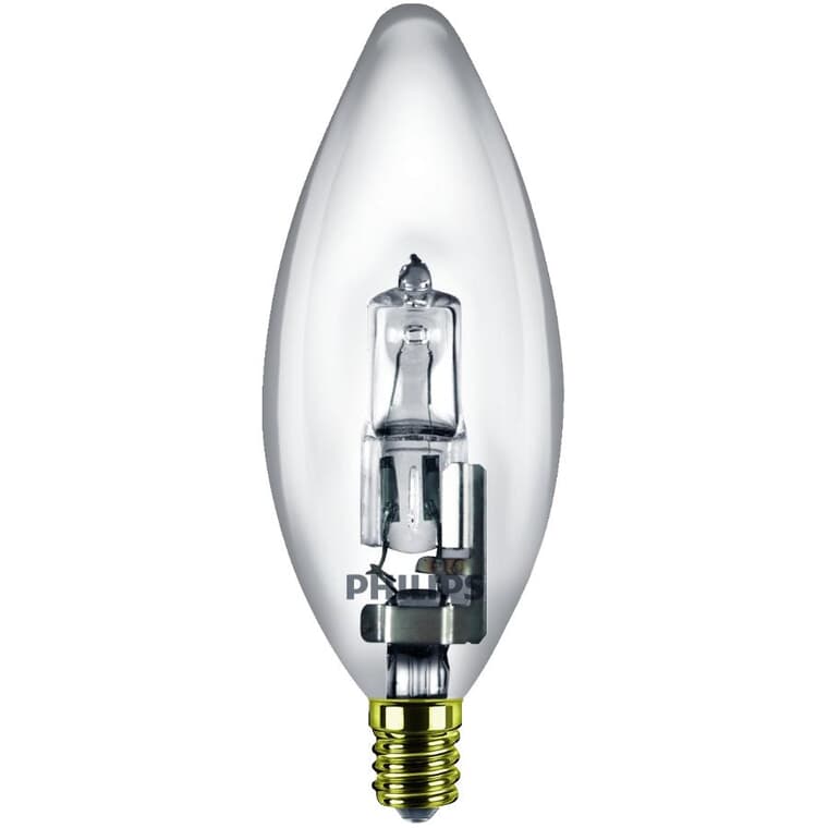 Ampoules halogènes B11 de 25 W à culot candélabre et à intensité variable, transparent, paquet de 2