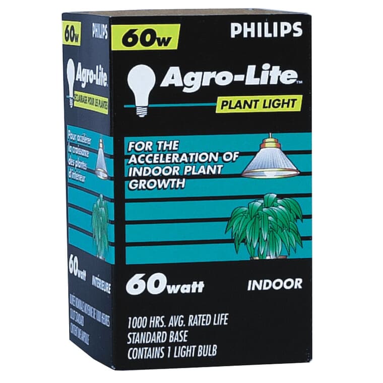 Ampoule Agro-lite A19 de 60 W à culot moyen, pour la croissance des plantes