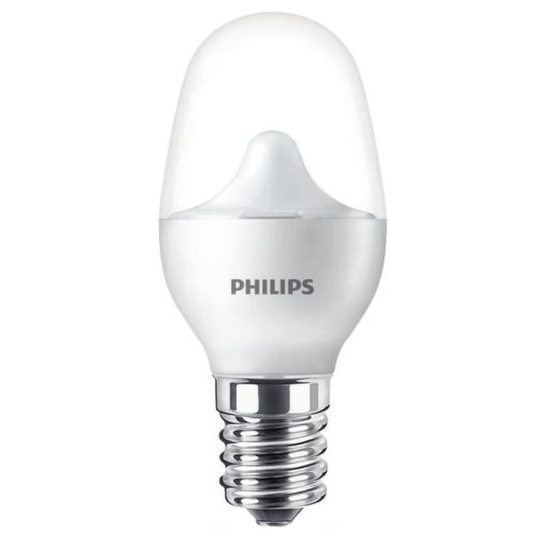 0.5W C7 Candelabra Base Soft White LED Night Light Bulbs - 2 Pack