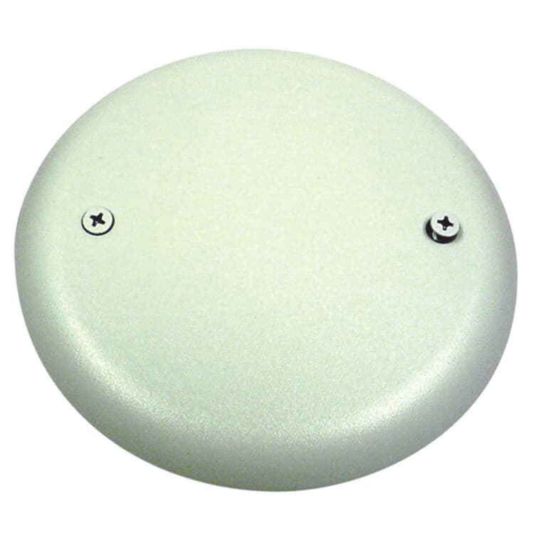 White Round Flat Single Box Blank Ceiling Cover