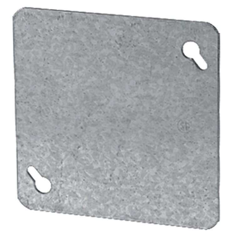 4" Square Blank Receptacle Cover