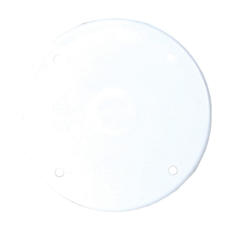 White Round Blank Receptacle Cover