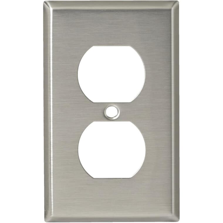 Stainless Steel Duplex Receptacle Plate
