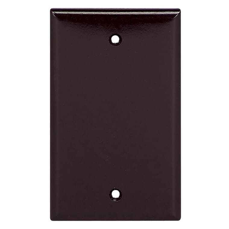 Brown 1-Gang Blank Wall Cover