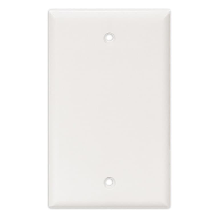 White 1-Gang Blank Wall Cover